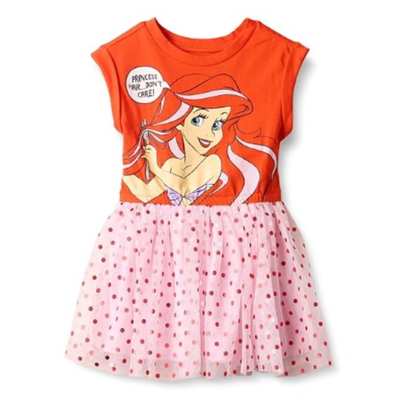 NWT Disney Ariel The Little Mermaid Dress Polka Dot TuTu Skirt Tshirt Top XL - Picture 1 of 5